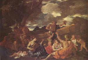 Nicolas Poussin The Andrians Known as the Great Bacchanal with Woman Playing a Lute (mk05)